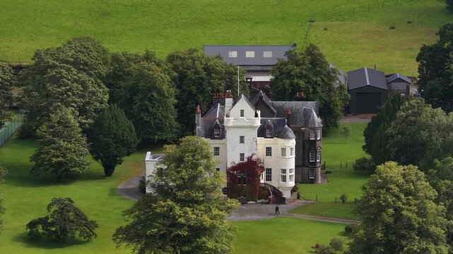 Aerial View of New Castle Lachlan in Argyll and Bute, Scotland