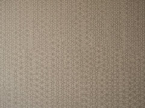 Intricate fineline geometric floral pattern with repeating circular mandalalike shapes in muted beige