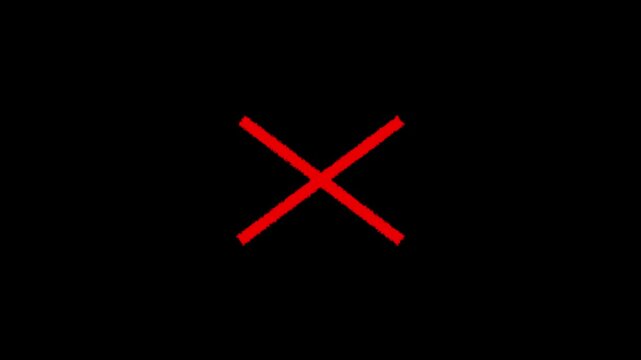 Red cross mark icon isolated on black background representing error rejection wrong false and negative symbol 4k video animation.