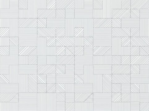 Geometric pattern of rectangles and squares with varying line orientations