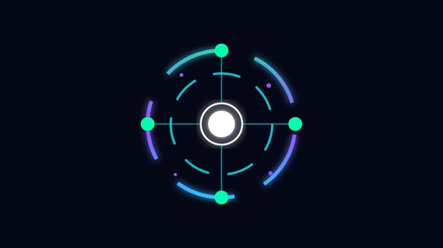 Modern abstract tech connection nodes design