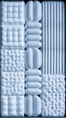 Obraz premium Acoustic Material Sample Board with Padded Textures and Clean Copy Space