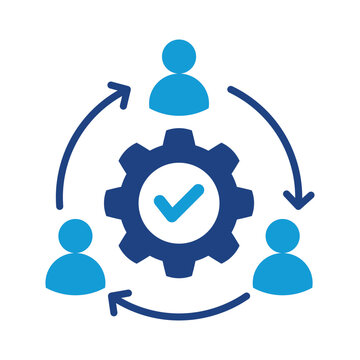 Coordination Blue Flat Icon