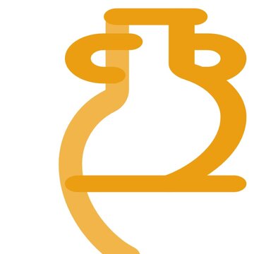 Ancient clay amphora outline graphic showcasing minimal style with bold orange lines in this fluid digital motion animation clip for modern web design and interface projects.