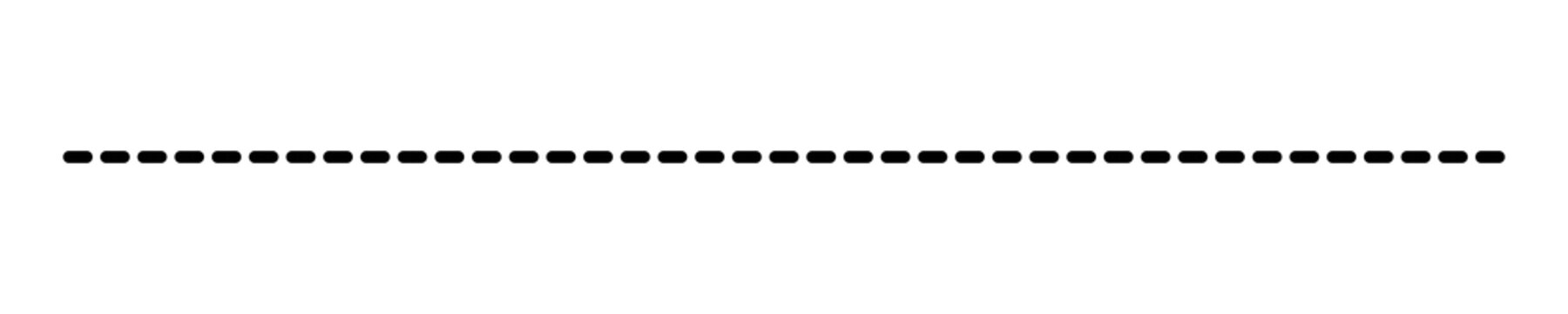 Horizontal dashed line vector icon isolated on transparent background