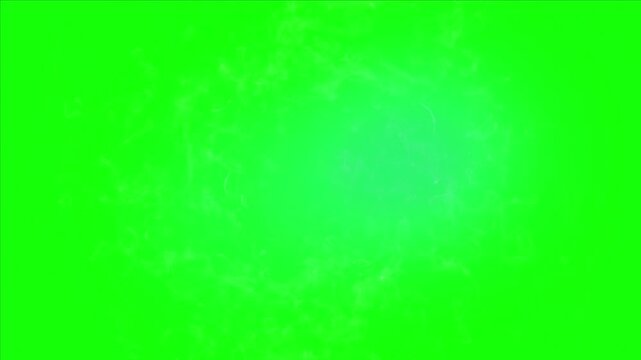 Abstract glowing green energy sphere with lightning effect on chroma key background with video animated glowing energy ball electrical electrical arcs supernatural with electricity