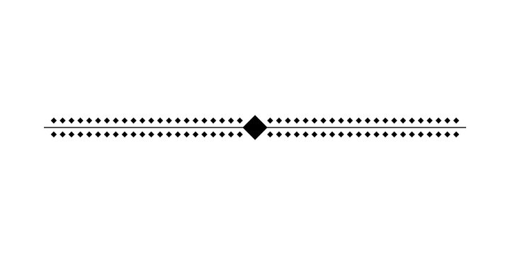 Decorative Horizontal Line Divider with Diamond Ornament || To use in Invitation card, certificate,  wedding card etc || JPEG on white background