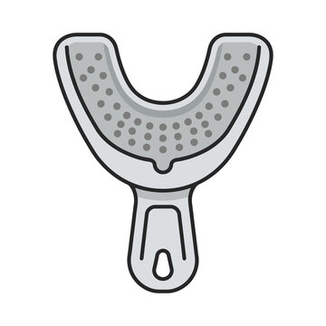 Dental Impression Tray Tool Vector Illustration