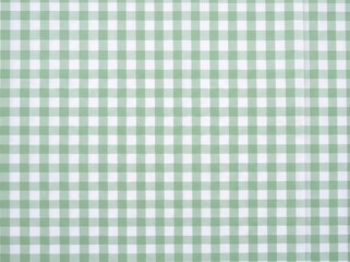 Classic seamless gingham check pattern in sage green and white