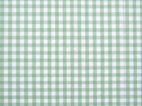 Classic seamless gingham check pattern in sage green and white