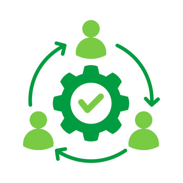 Coordination Green Flat Icon