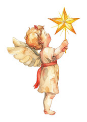 Fototapeta premium PNG Cupid watercolor representation celebration creativity.