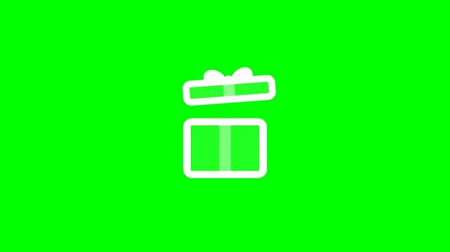 Dynamic motion of a gift box in vibrant green background for festive celebration.