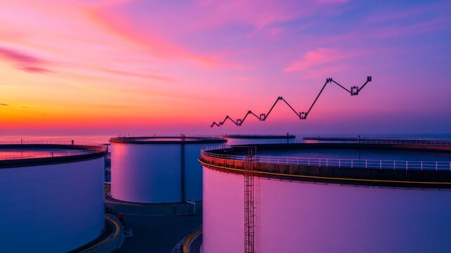 Oil Industry Analytics Storage Facilities Upward Investment Commodity Finance Scene, surging global fuel prices, oil market analysis, energy commodity finance