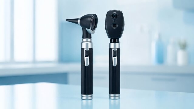 Professional otoscope and ophthalmoscope diagnostic set with otoscope ophthalmoscope diagnostic examination clinical