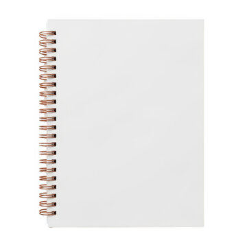 Blank spiral notebook with copper metal wire binding