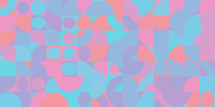 A cheerful collage of rounded shapes and colorful blocks creates a soft contemporary composition, ideal for websites, posters, branding, presentations, and creative decor.