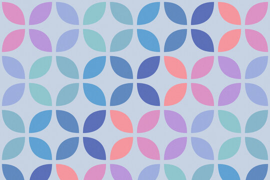 A seamless arrangement of colorful leaf-shaped forms creates a calm, modern botanical backdrop ideal for wallpaper, stationery, packaging, textiles, and seasonal design projects.