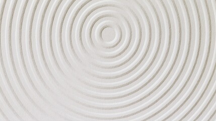 Naklejka premium Soft white paper texture with embossed concentric rings, subtle fibers and handmade imperfections, creating a tactile minimalist relief for branding and premium design.