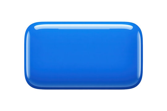 Bright blue rounded rectangle button with white highlight
