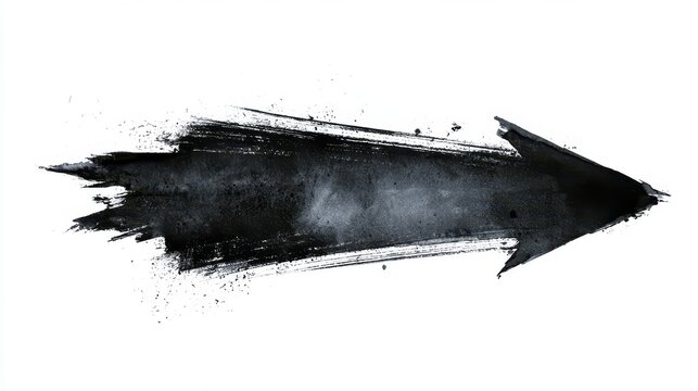 Grunge brush stroke arrow with decorative border and space for text or logo