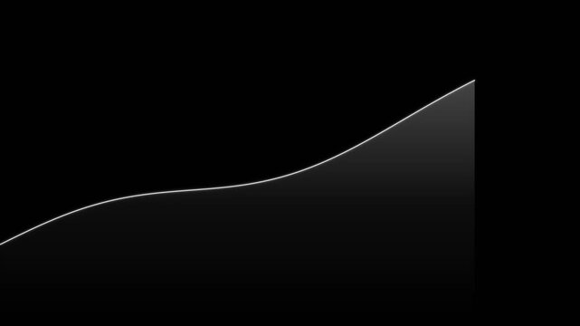 Minimalist Animated Financial Growth Chart Curve on Black Background