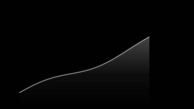 Abstract Financial Growth Line Graph Moving Upward on Dark Background