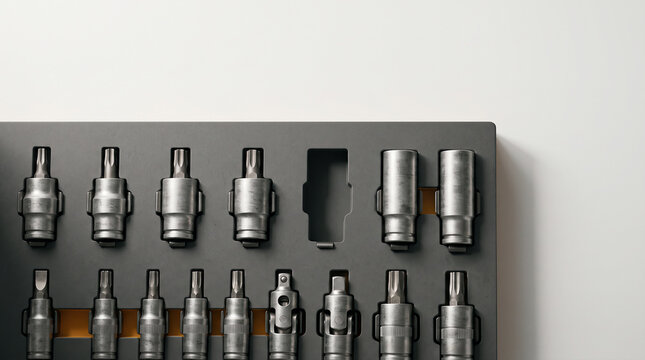 Socket Wrench and Torx Bit Set in Organizer Tray