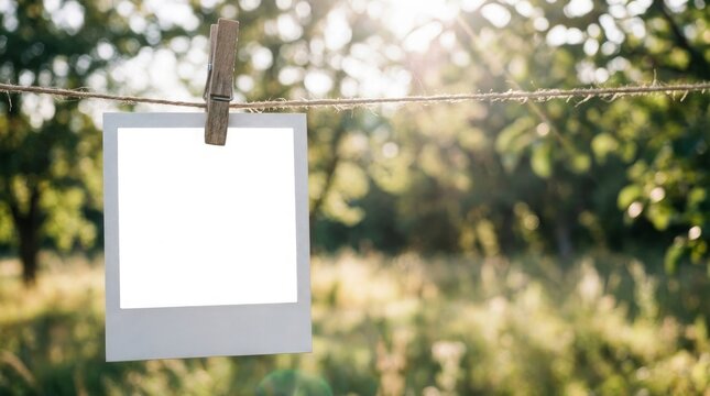 Empty sign hanging on tree branches outdoors