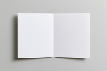Fototapeta premium Horizontal blank brochure mockup on a gray background for marketing design