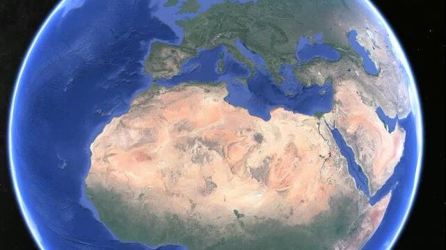 Video of rotating of planet Earth in space.
Israel on geographical world map.