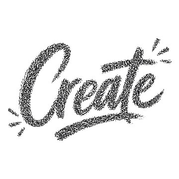 Create word script lettering with a gritty textured finish lettering creative