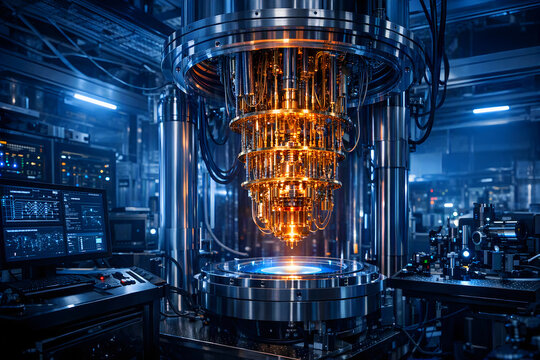 Advanced Quantum Computer Dilution Refrigerator and Processor