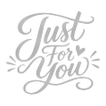 Just for you script calligraphy lettering with classic plaid pattern texture