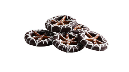 Obraz premium Chocolate pretzel snacks drizzle delight for parties