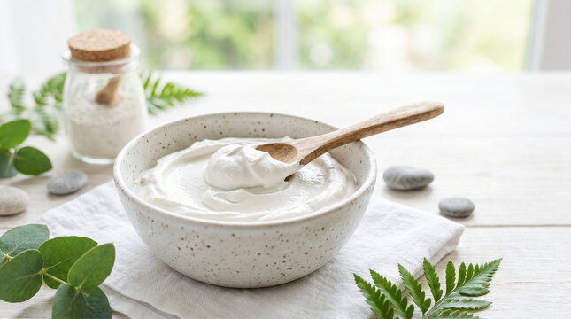  bentonite clay cream white paste.
