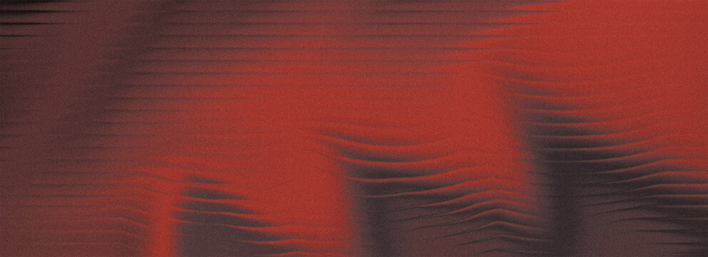 Red textured abstract background featuring subtle flowing wavy lines with soft grain aesthetic ideal for atmospheric creative designs and elegant digital media.