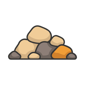 Pile of cartoon rocks