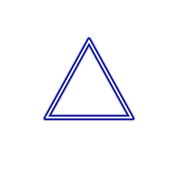 Abstract Blue Triangle Background and 3D Geometric Symbol, Modern Vector Illustration for Business, Web Design, Logo, Icon and Creative Graphic Element,,nion light effect