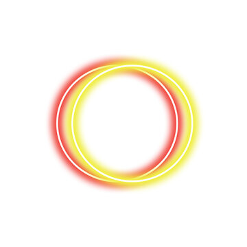 Abstract Colorful Round Frame with Rainbow Swirl Rings and Vibrant Circular Wave Design,  nion light