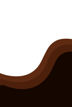 Abstract Brown Layered Wave Background with Flowing Curves and Copy Space