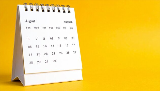 Hallo August Natur Calendar Illustration