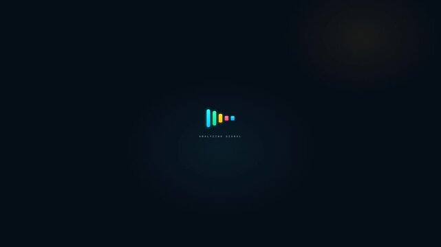 Dynamic Motion of Colorful Equalizer Bars in Dark Background for Technology and Music Visuals.