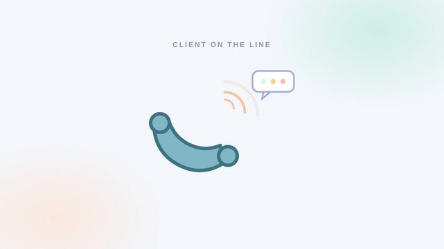 Motion of a Blue Curved Tube with Speech Bubble in Modern Digital Animation.