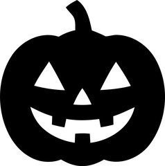 Black jack o lantern pumpkin silhouette icon isolated on transparent background © MDMAHMUDUL