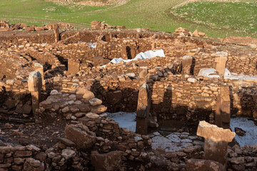 Fototapeta premium Karahan Tepe Neolithic archaeological site in Sanliurfa, Turkiye
