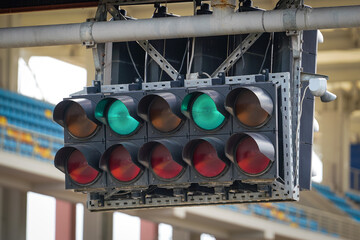 Obraz premium Start and Finish Lights