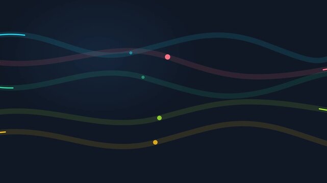 Dynamic Motion of Colorful Light Waves in Digital Animation for Visual Effects.