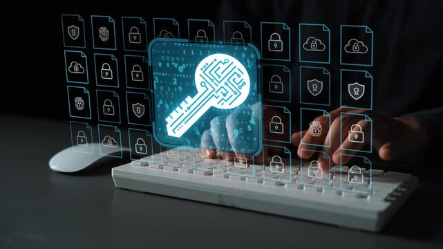 Digital Security Concept with Key Visual and Protected Files Representing Cybersecurity and Data Privacy in Modern Technology Environment. Entropy.
