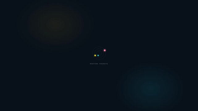 Motion of Bright White Particles in Dark Background Creating Dynamic Visual Effect.